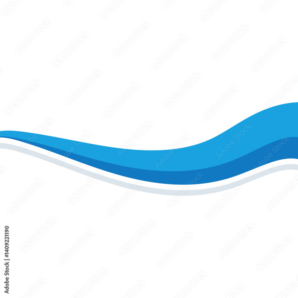 Fototapeta premium Border Line Wave