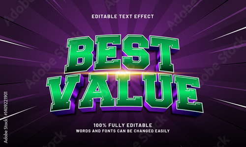 best value editable text effect with a discount and sale text style