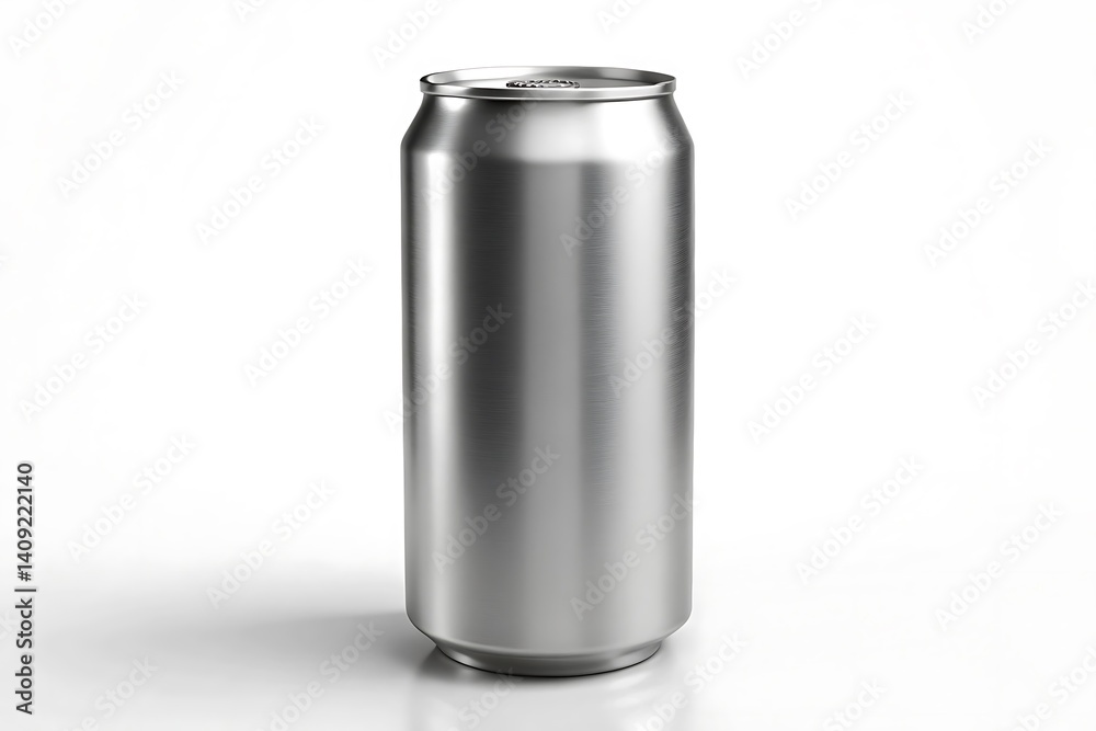Can of soda is sitting on a white background Can of soda is sitting on a white background