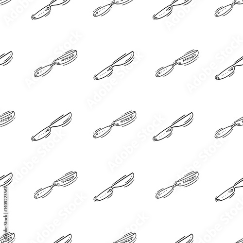 kitchen utensil pattern. kitchenware seamless pattern. doodle kitchen background