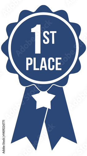 Award Ribbon: First Place Blue Ribbon for Excellence and Recognition in Competition Achievement