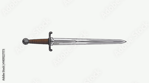 Medieval Sword: Sharp Metal Blade for Knight Battles – A Handcrafted Two-Handed Weapon of Legendary Heroism and Cultural Tradition