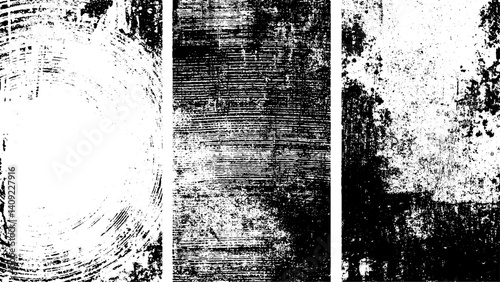 set Of Grunge, scratches isolated on a black background. template for design, White scratches and dust on black background. Old dirty glass.