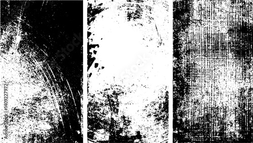 set Of Grunge, scratches isolated on a black background. template for design, White scratches and dust on black background. Old dirty glass.