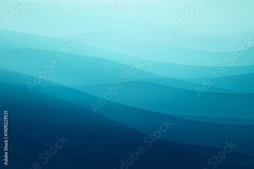 serene abstract background featuring smooth gradient waves in shades of blue, creating calming and tranquil atmosphere. Perfect for various design projects