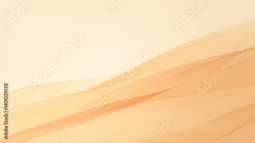 Soft, abstract background with gradient transition in warm tones of orange and beige, creating serene and calming atmosphere