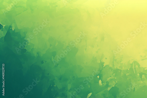 vibrant abstract background featuring smooth gradient transition from deep green to soft yellow, creating serene and calming atmosphere. This evokes feelings of tranquility and nature