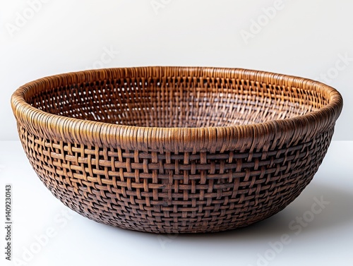 Rustic Handmade Woven Basket: Eco-Friendly Home Decor & Kitchenware Featuring Artisan Craftsmanship