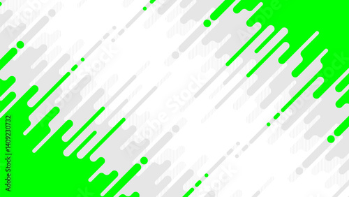Modern Abstract Green and White Background with Geometric Elements and Gray Accents