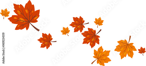 Maple Leaf Falling Illustration
