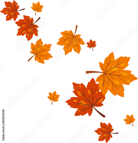 Maple Leaf Falling Illustration