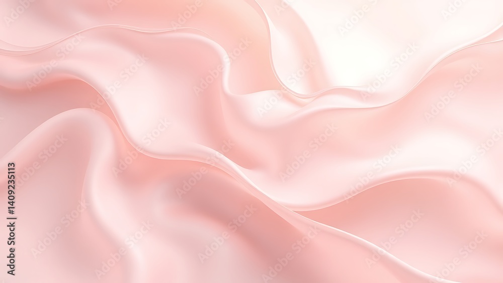 Obraz premium 優美に波打つ淡いシルク生地156