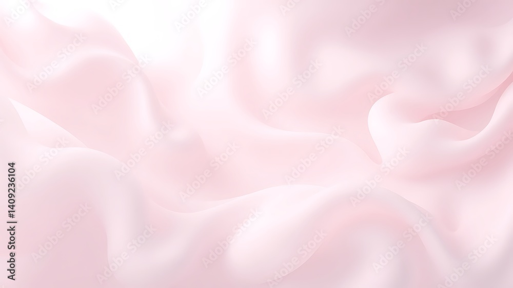 Fototapeta premium 優美に波打つ淡いシルク生地202