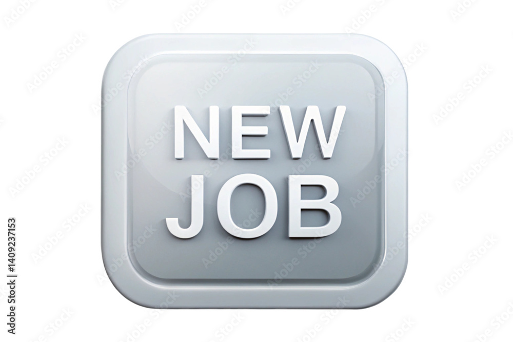 Modern new job button concept for career related design projects, perfect for websites and job portals Modern new job button concept for career related design projects, perfect for websites and job portals