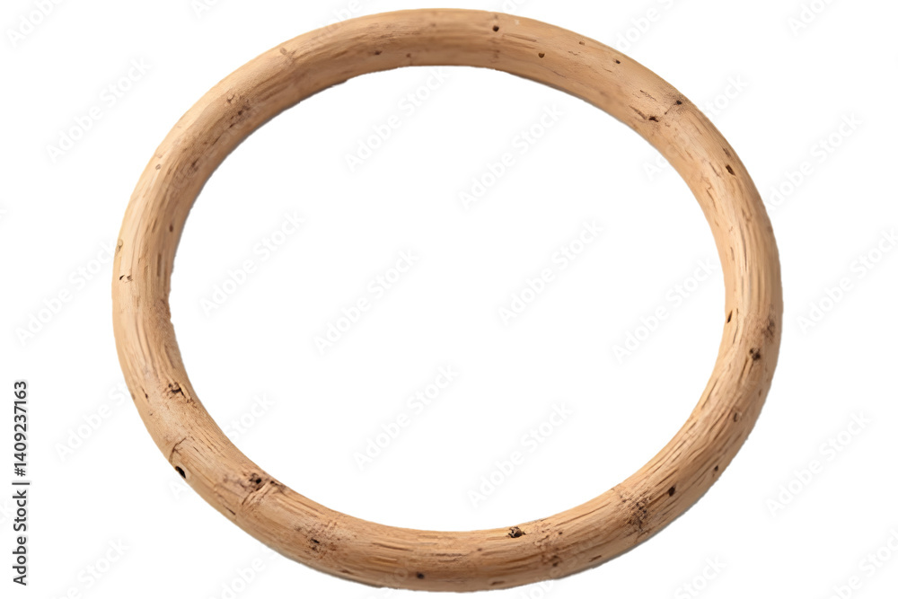 Empty retro wooden frames forming a circle, isolated Empty retro wooden frames forming a circle, isolated