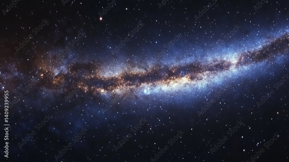 Naklejka premium 綺麗な宇宙空間の背景