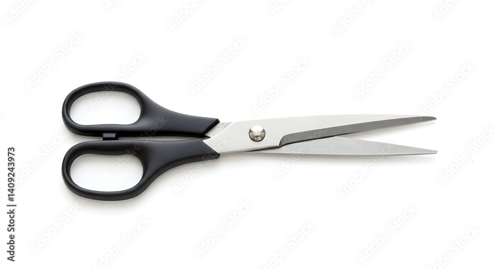 Black handles stainless steel scissors product photo Black handles stainless steel scissors product photo