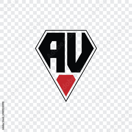 143 a shape alphabet word letter triangle geometric educational  logo diamond A V