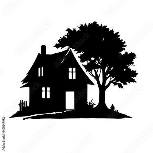 black village house icon