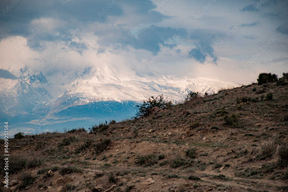 clouds in the mountains