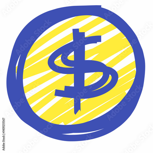 dollar doodle art illustration 