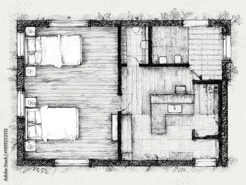 Blueprint sketch: An archit...