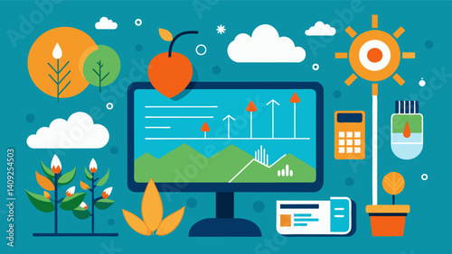 Realtime weather updates and forecasts that can help farmers make informed decisions about planting harvesting and other critical tasks.. Vector illustration