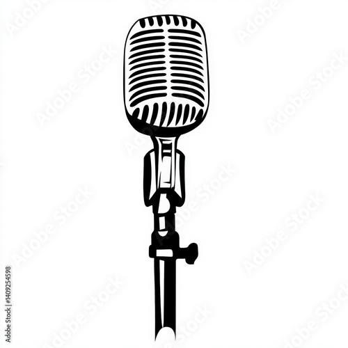 microphone silhouette , bla...