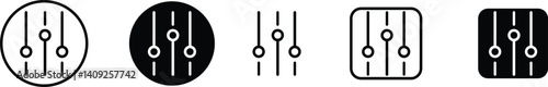 sound volume symbol icon. sound audio equalizer level icon