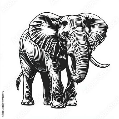 african elephant silhouette...