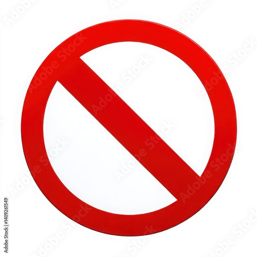 Free Download Red prohibition sign circle symbol on white background - GFXLoad