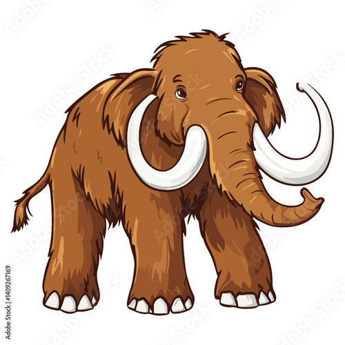 mammoth, animal, vector, transparent background
