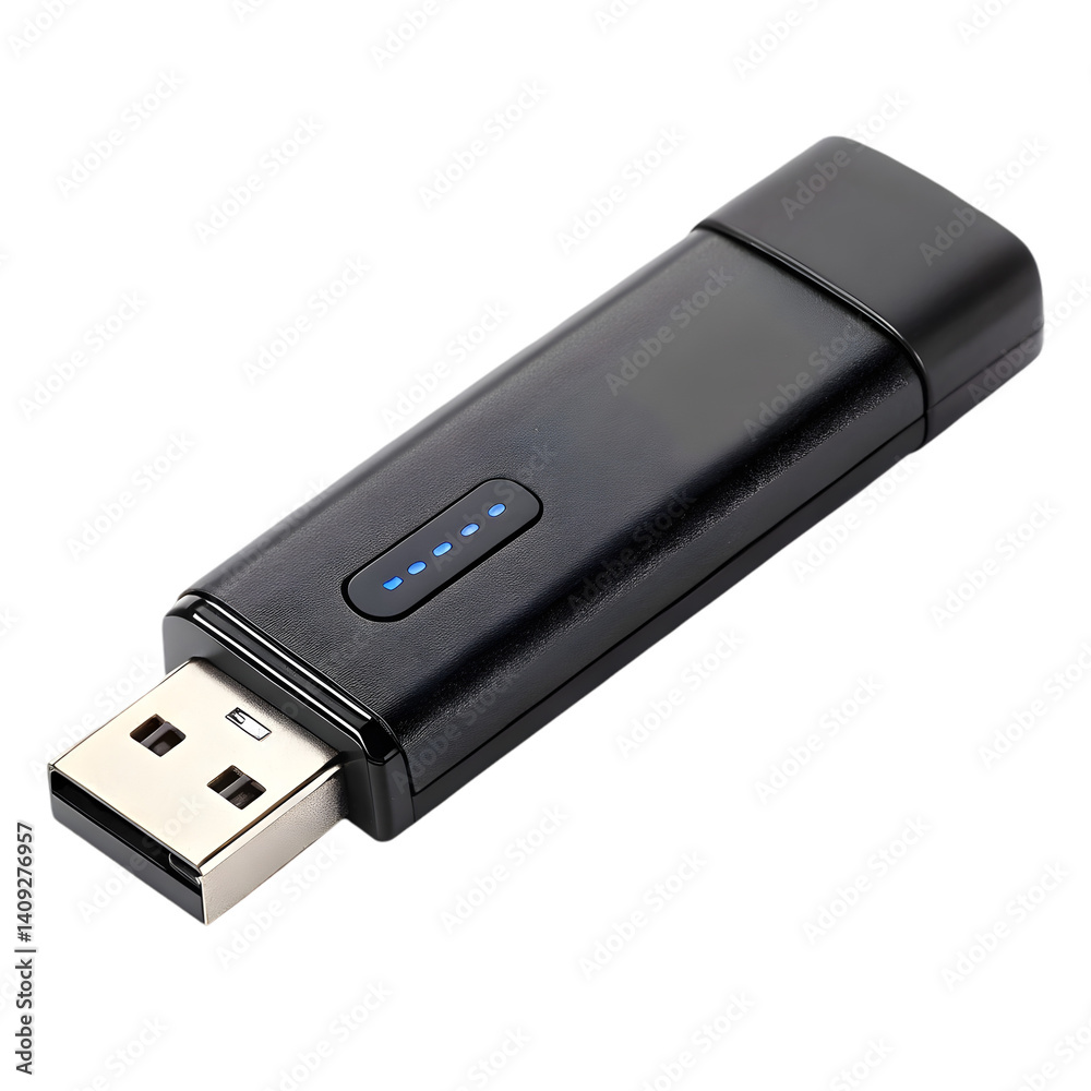 USB Data Storage Device: High-Speed Flash Drive on transparent background USB Data Storage Device: High-Speed Flash Drive on transparent background