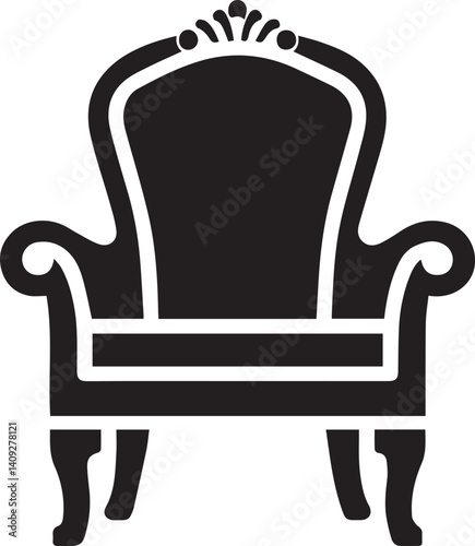 A Chair Vector Art Illustration EPS File
