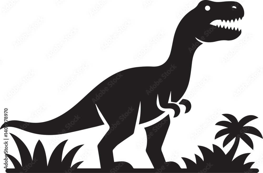 Obraz premium A Dinosaur Vector Art Illustration EPS File 