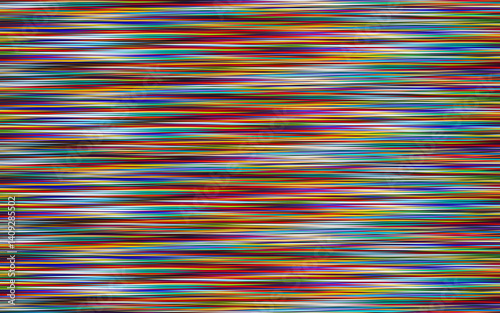 Abstract Rainbow light trails on the black background