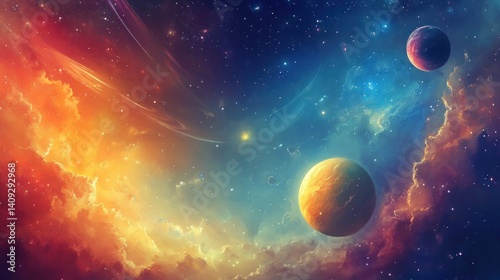 Cosmic Nebulae, vibrant celestial bodies