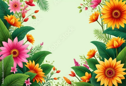 Plant Flower Festival Background Poster Illustration