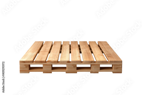 Empty wooden pallet isolated on transparent background