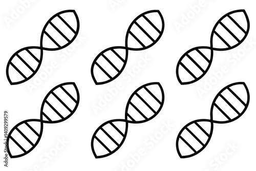 recombinant dna line art diagram for molecular biology