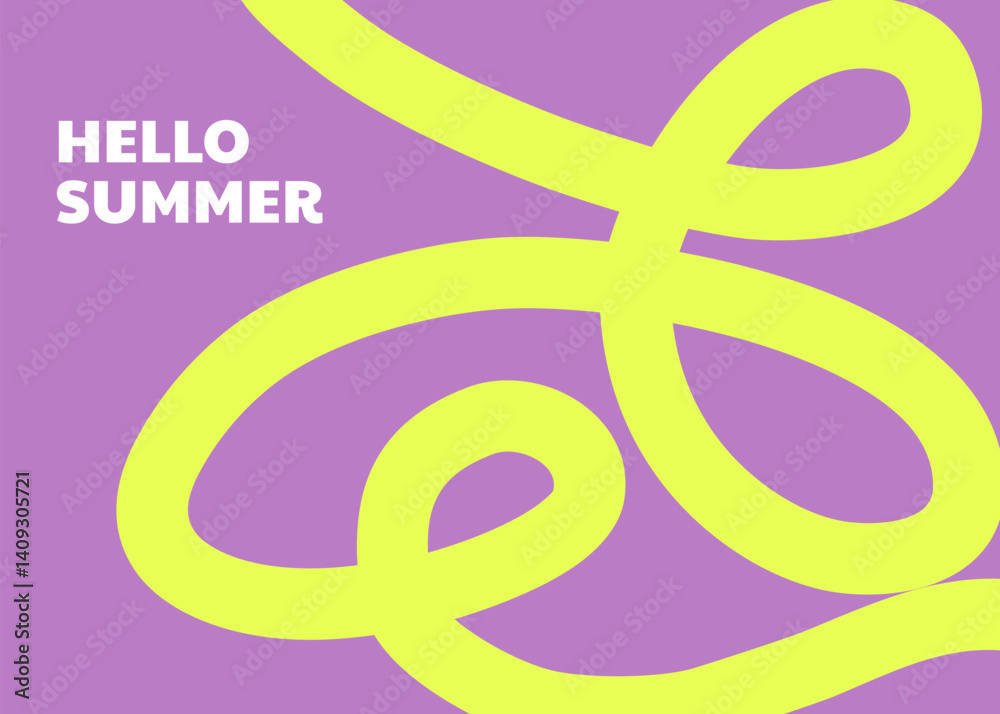 Abstract organic line background. Playful abstract pattern cover template. Yellow and purple colour. For social media stories, branding, flyer, packaging. Vector illustration background Abstract organic line background. Playful abstract pattern cover template. Yellow and purple colour. For social media stories, branding, flyer, packaging. Vector illustration background