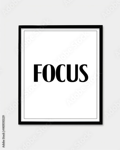 Bold Black 'FOCUS' Text on White Background