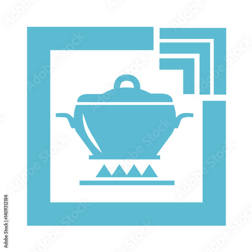Light blue abstract icon