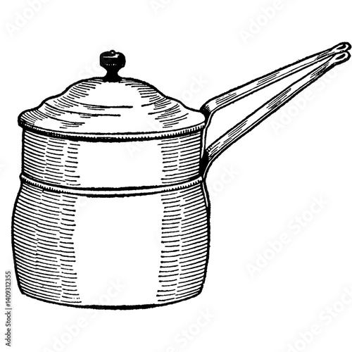 Double Boiler Vintage Illustration⁠ 