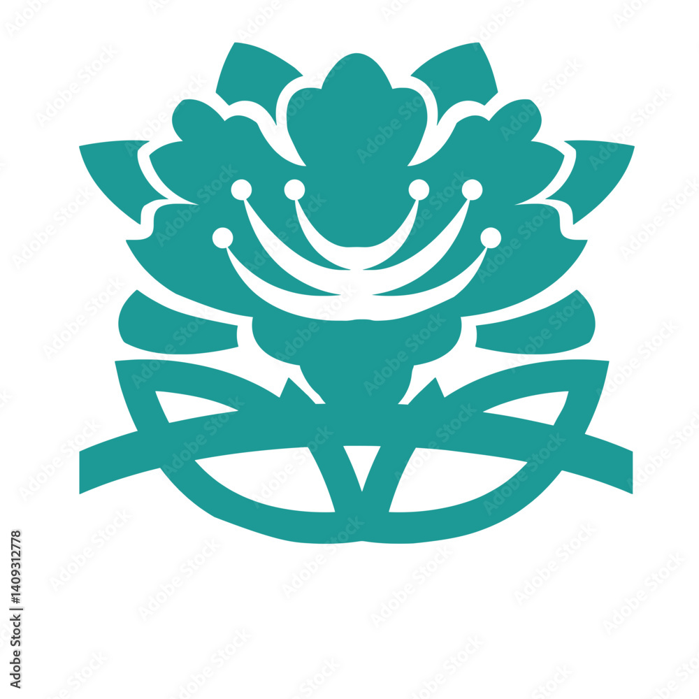 Obraz premium vector illustration of a lotus flower