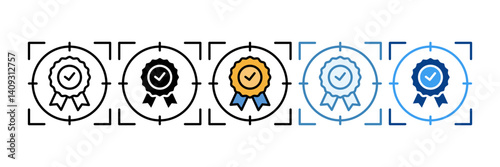 Quality Focus  Icon Set Multiple Style Collection