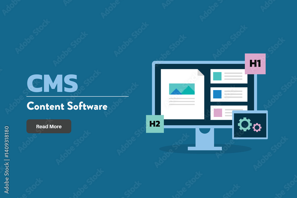 CMS Software, Content management system, CMS for website and blog, Content optimization with header tags