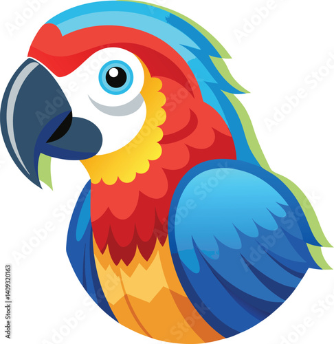 Colorful parrot close-up