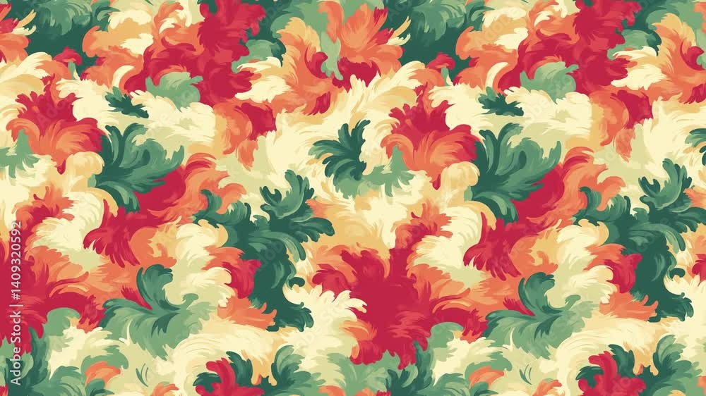 Abstract Lava Flow Looped Animation Background