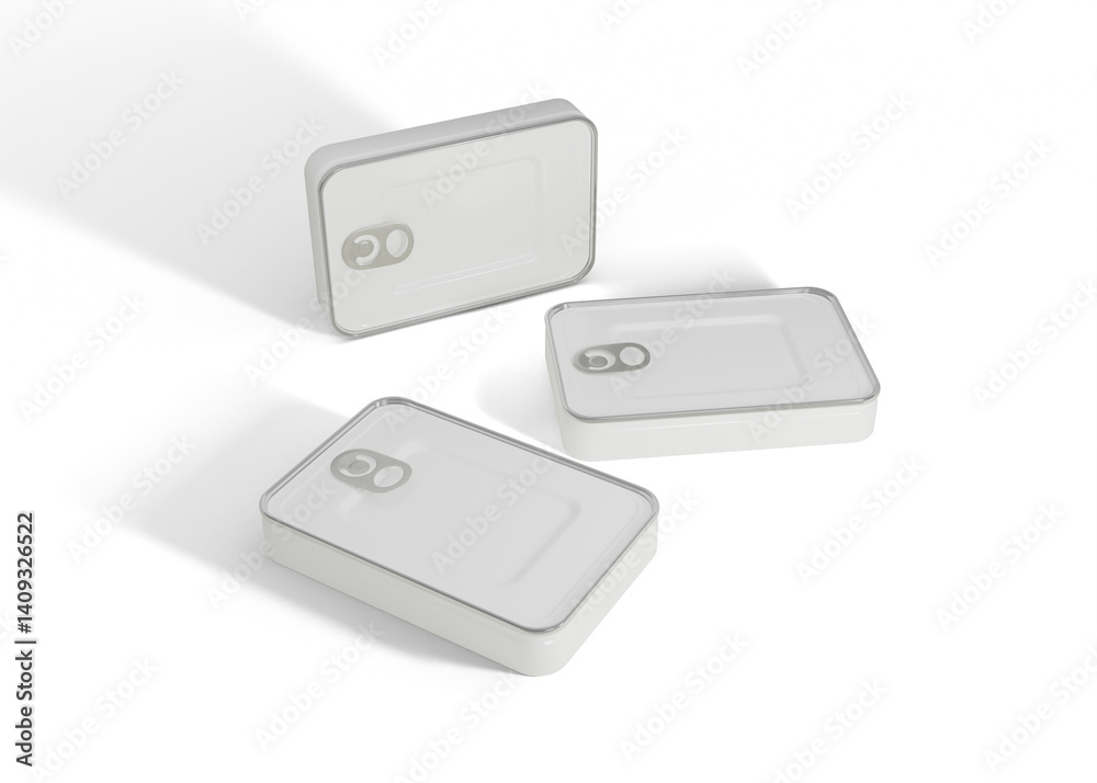 Fototapeta premium Sardine Can with Pull Tab Mockup